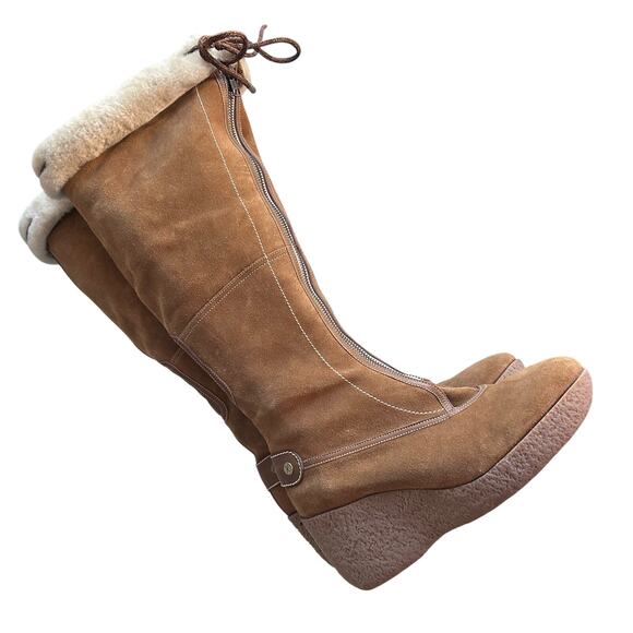 Cole Haan boots women's size 9 over the knee sherpa shearling sheepskin tall - Picture 10 of 16